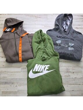 Lot of 3 Men's XXL Hoodie Sweatshirts Nike Under Armour Kirkland 2XL